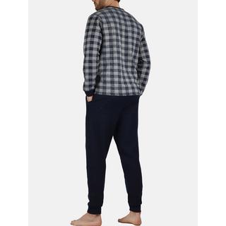 Admas  Pyjama tenue d'intérieur pantalon et haut manches longues Vichy 