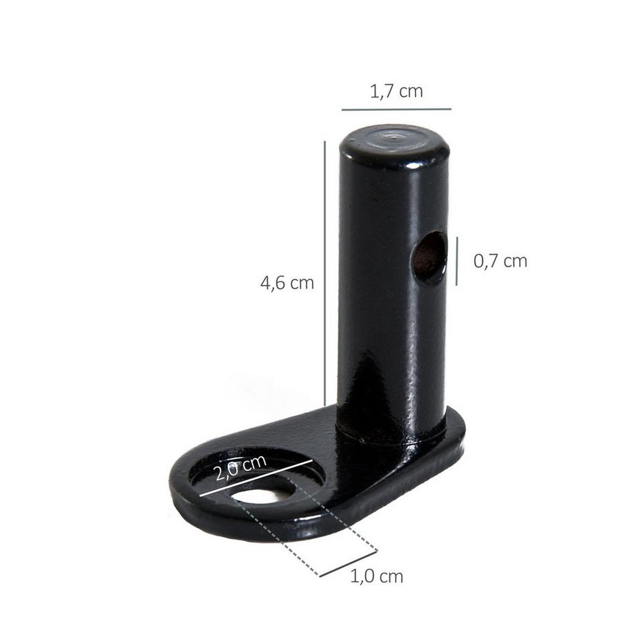 Northio  Crochet d'attelage remorque de vélo pour enfants amovible en acier au carbone noir 