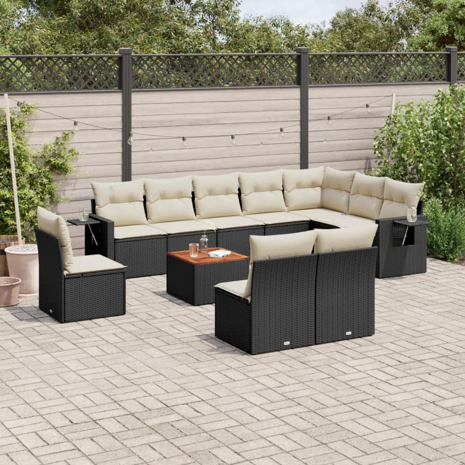 VidaXL Ensemble de canapés de jardin rotin synthétique  