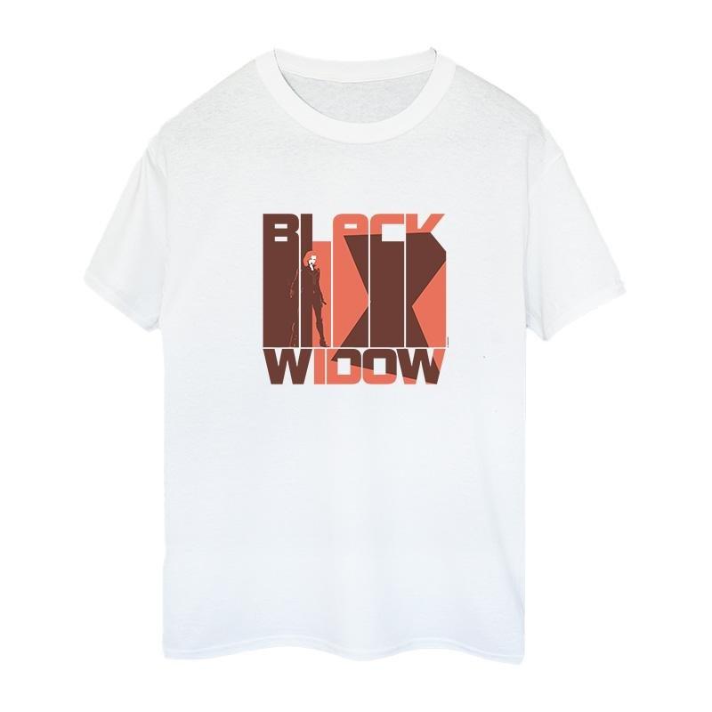 Image of Black Widow Movie Bars Logo Tshirt Damen Weiss M