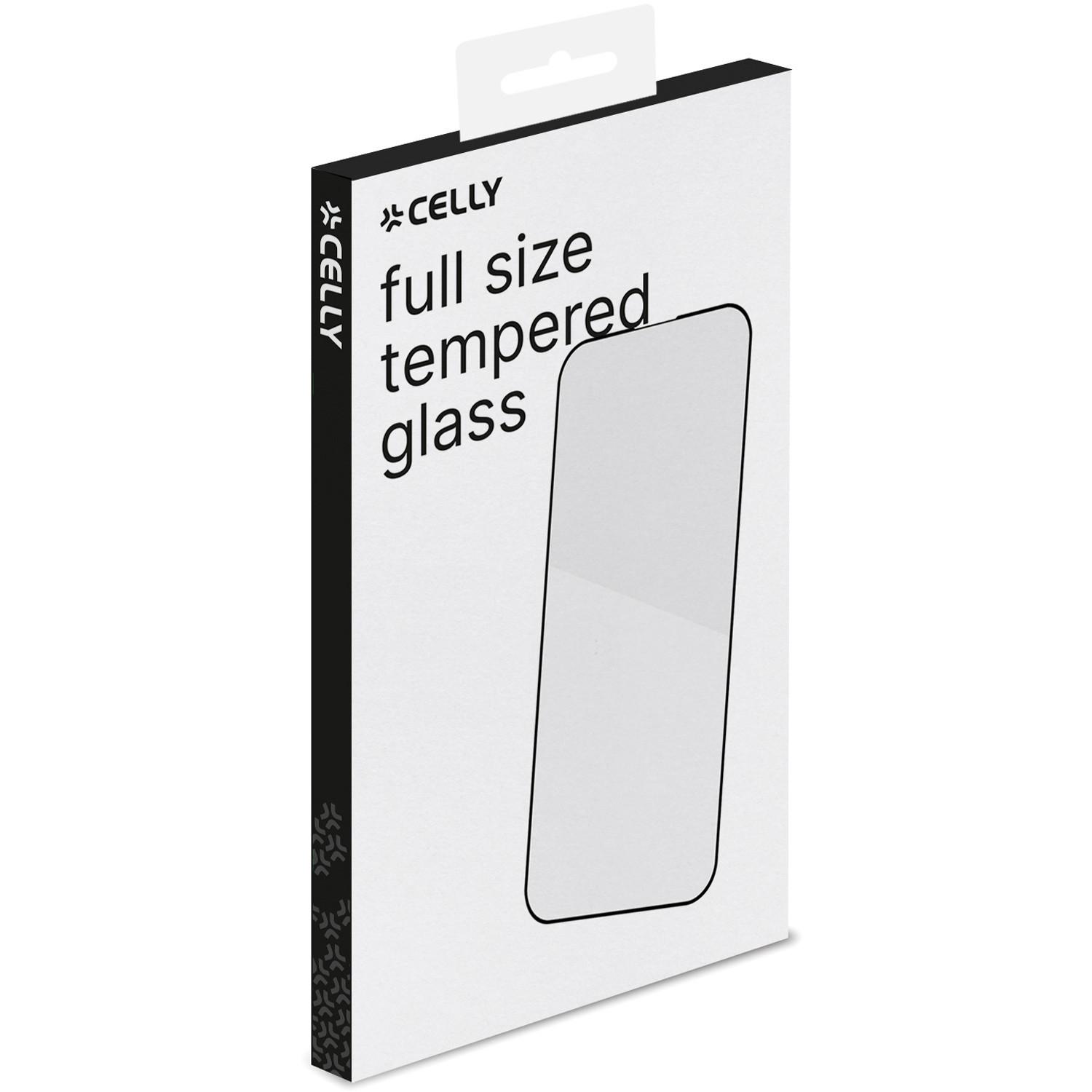 Celly  Vollglas-Displayschutz aus gehärtetem Glas für iPhone 15 Pro Max 
