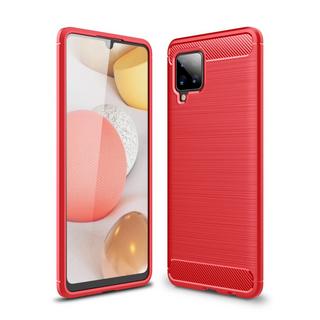 Cover-Discount  Galaxy A42 - Métal look carbone caoutchouc coque 