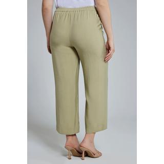 Ulla Popken  Culottes modello Mary con righe, taglio della gamba ampio e cintura da annodare 