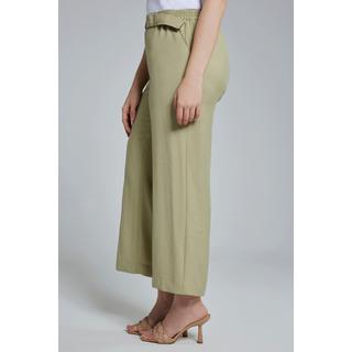 Ulla Popken  Jupe-culotte Mary, rayures, jambe large, ceinture à nouer 