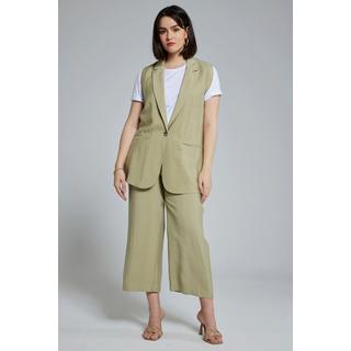 Ulla Popken  Jupe-culotte Mary, rayures, jambe large, ceinture à nouer 