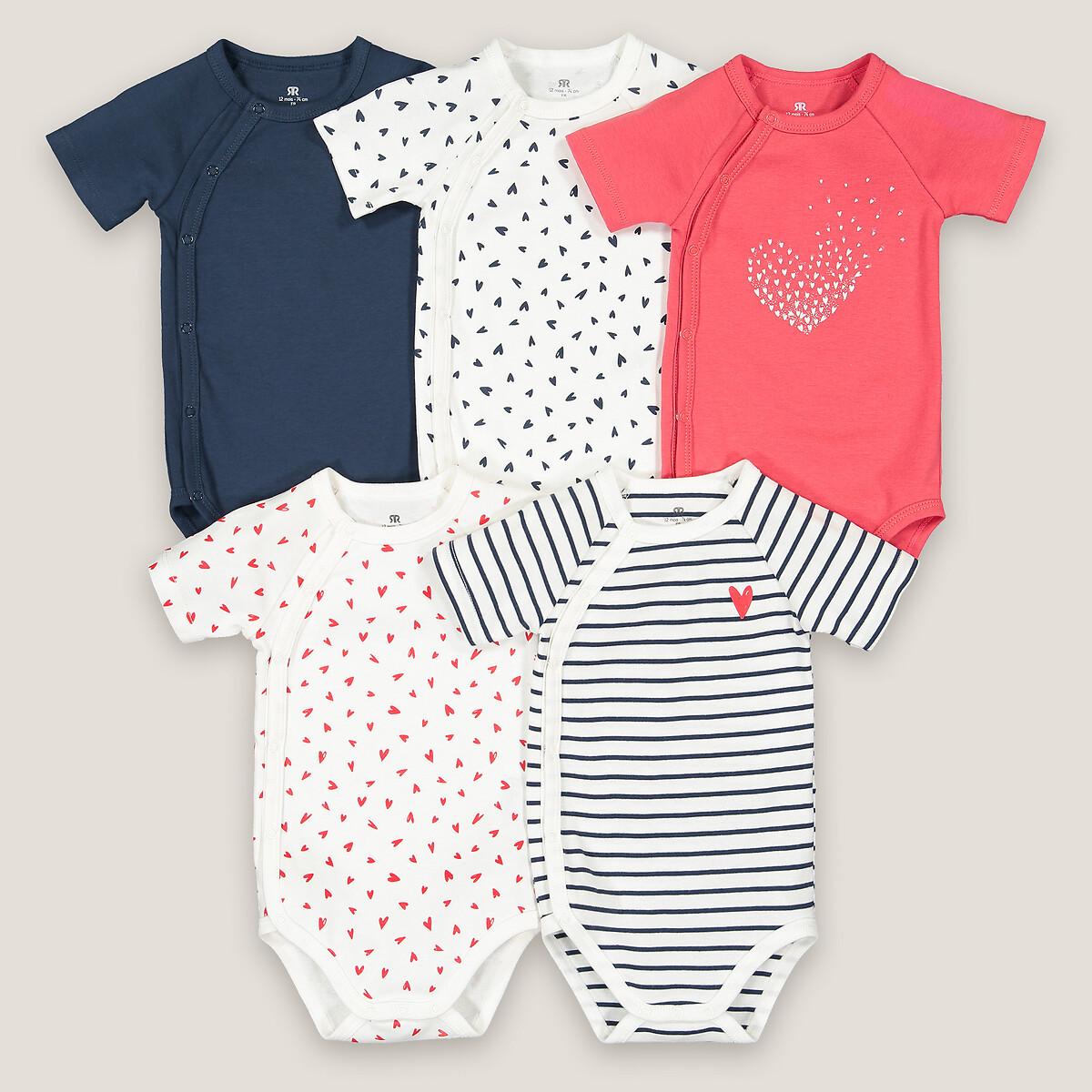 La Redoute Collections  Lot de 5 bodies naissance en coton 