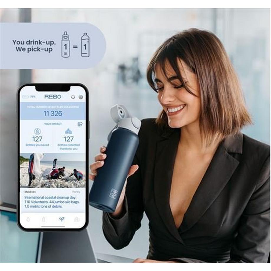 Rebo  Intelligente flasche rebo 600 ml ocean blue 