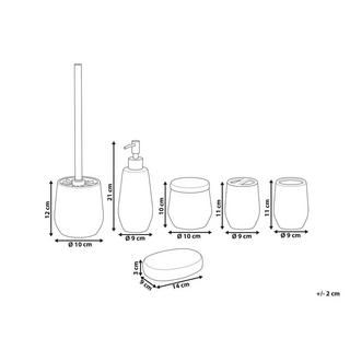 Beliani Set de 6 accessoires de salle de bain en Dolomite Scandinave CALLELA  