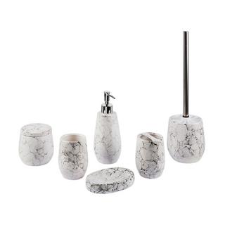 Beliani Set de 6 accessoires de salle de bain en Dolomite Scandinave CALLELA  