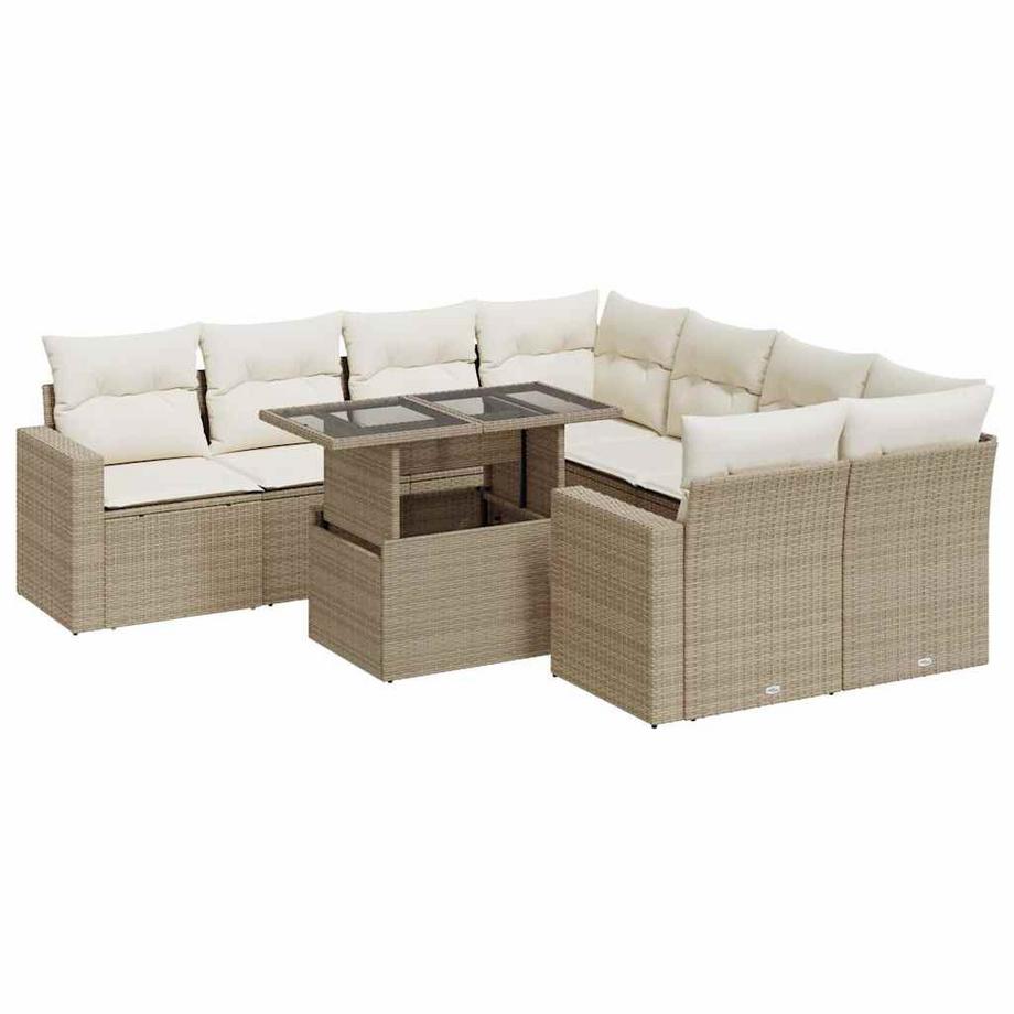 VidaXL set di divani da giardino Polirattan  