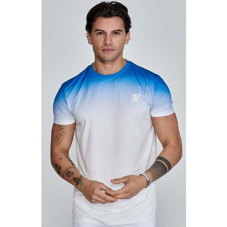 Sik Silk  T-Shirt Fade T-Shirt in Blue, White 