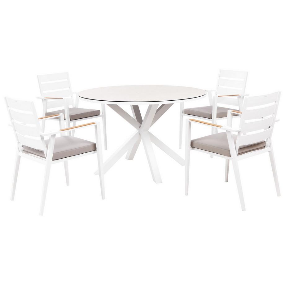 Set da pranzo per giardino con sedie en Alluminio  MALETTO/TAVIANO