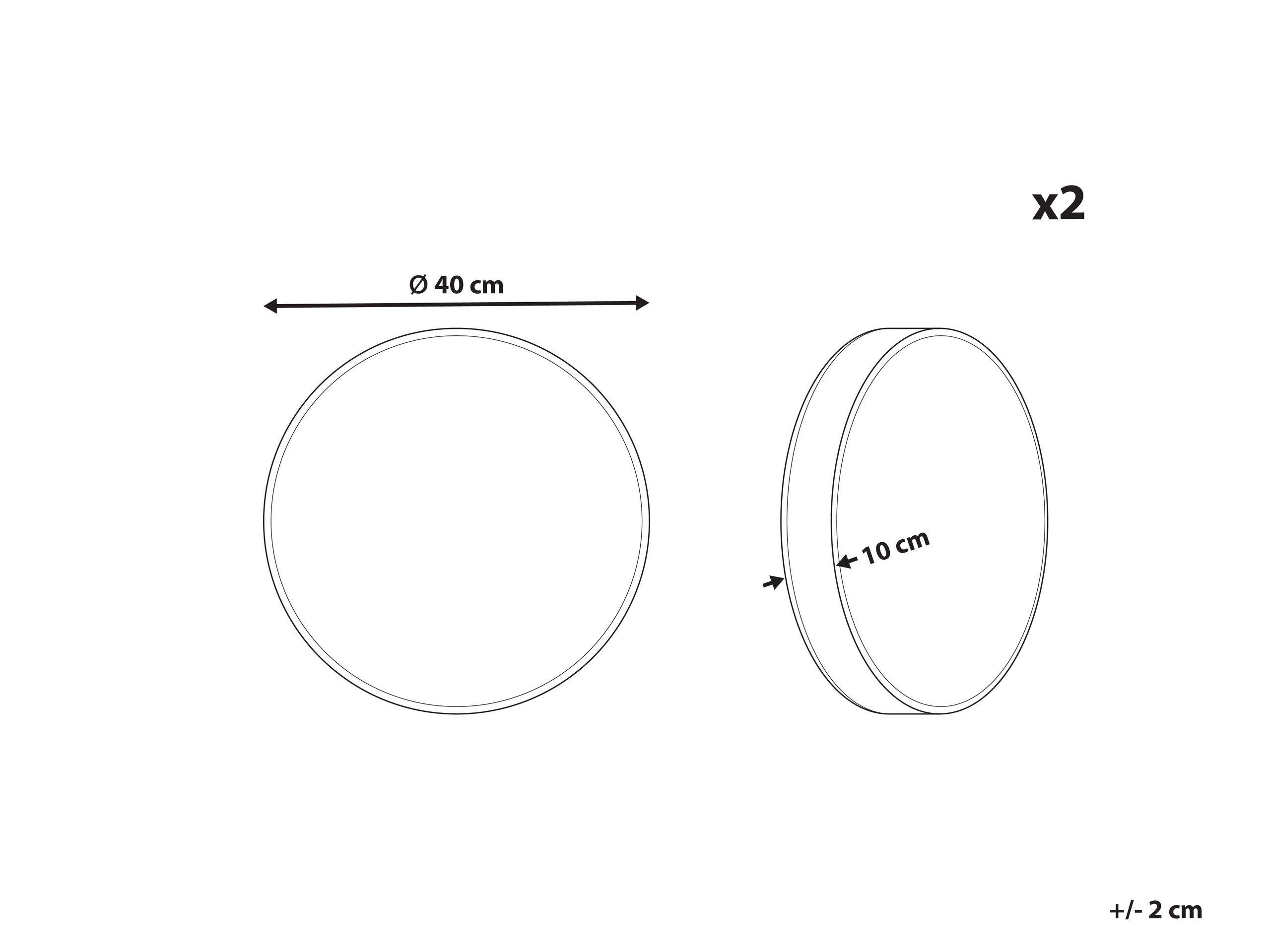 Beliani Gartenkissen 2er Set aus Polyester Modern VEGLINO  