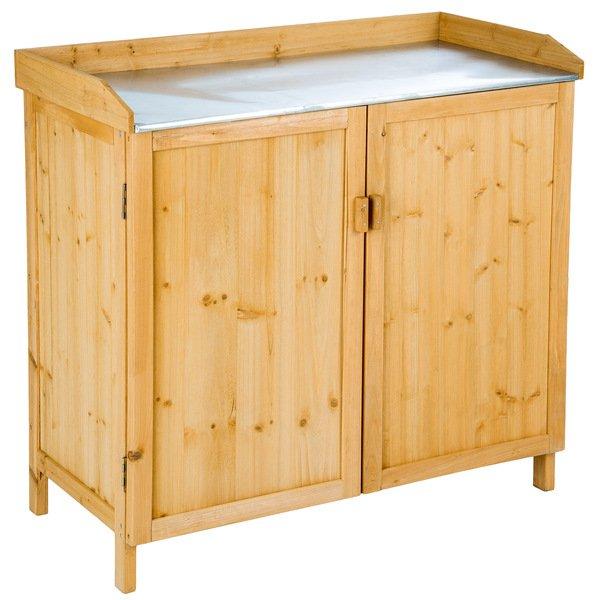 Tectake Armoire de jardin basse  