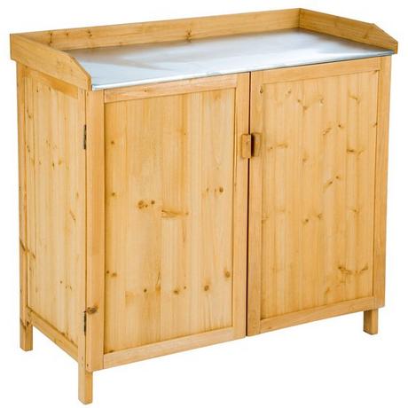 Tectake Armoire de jardin basse  