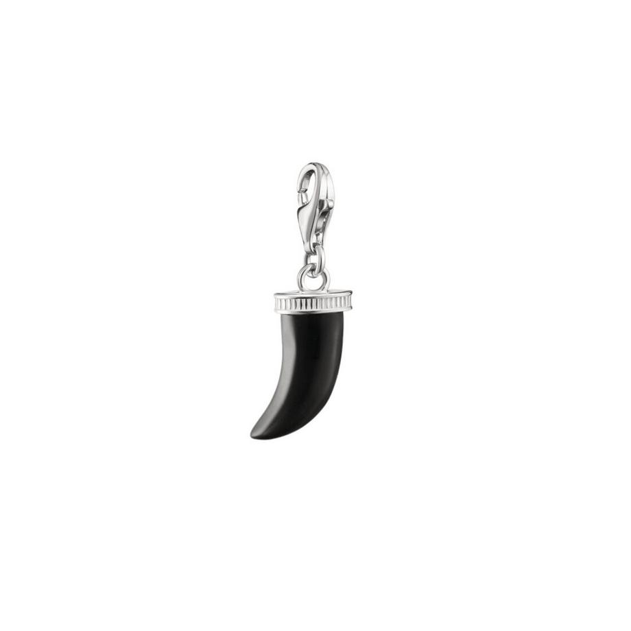 anhänger Charm Zahn Obsidian Original