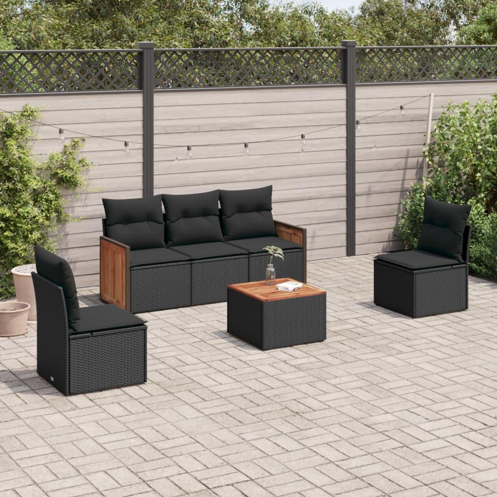 VidaXL set divano da giardino Polirattan  