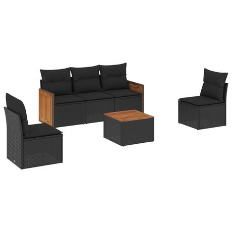 VidaXL set divano da giardino Polirattan  