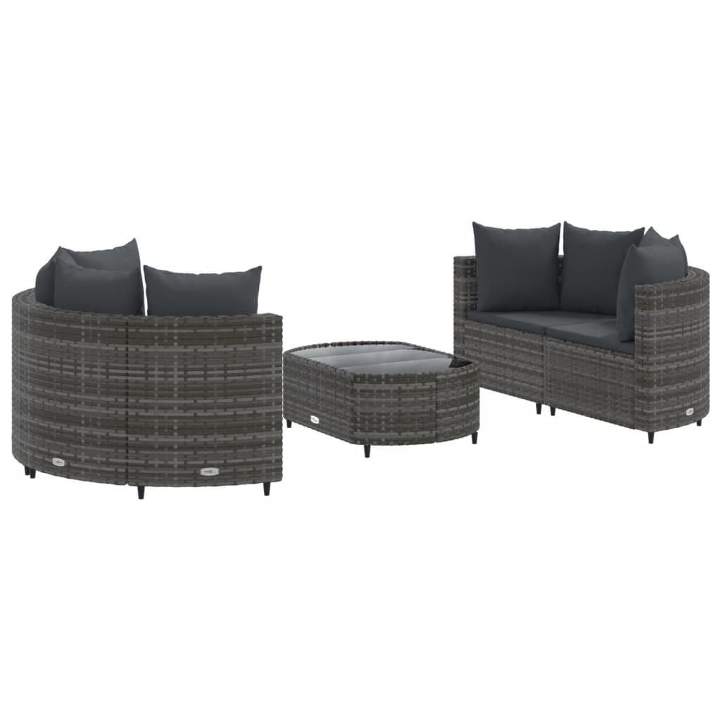 VidaXL set salotto da giardino Polirattan  