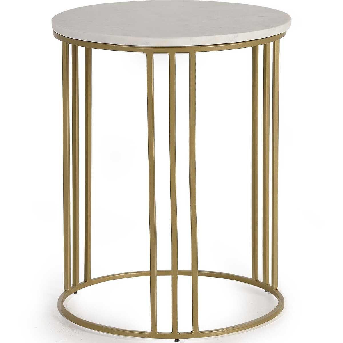 Image of Beistelltisch Marmor gold 40 Beistelltisch Marmor gold 40