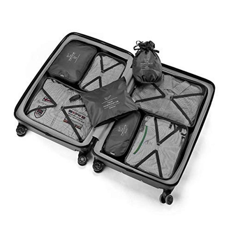 Only-bags.store Organisateur de bagages de voyage avec sac imperméable à chaussures et pochette de compression  