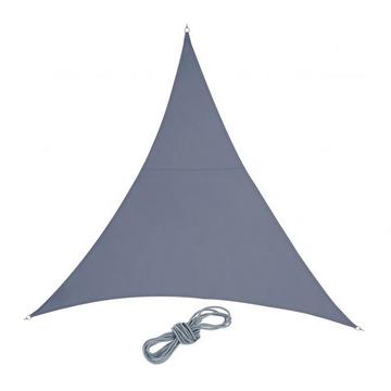 Voile d'ombrage polyester triangulaire gris foncé