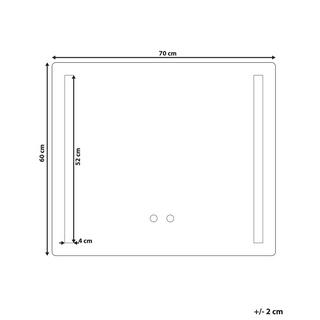 Beliani Miroir en Verre Moderne LIRAC  