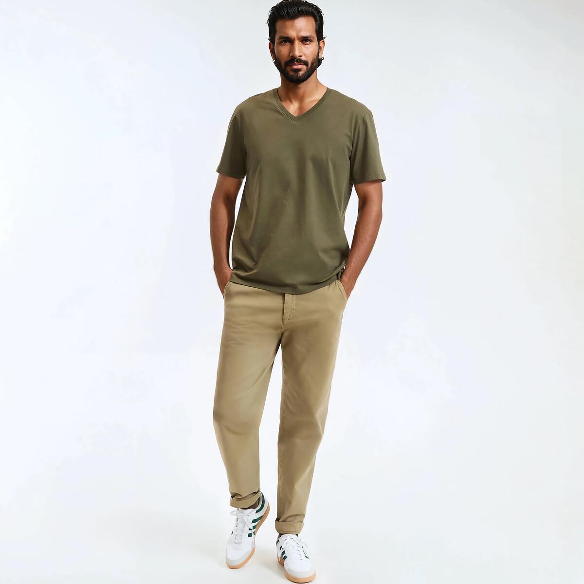 La Redoute Collections V-Ausschnitt Kurzarm T-Shirt  