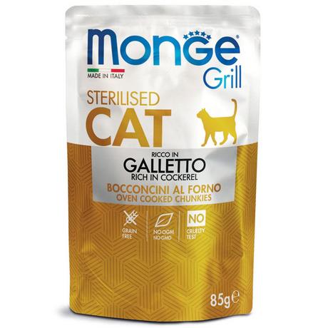 Monge  Grill pour chat stérilisé au poulet - Multipack 
