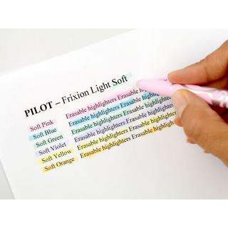 Pilot Pilot FriXion Light Soft evidenziatore 6 pz Punta smussata Blu, Verde, Arancione, Rosa, Viola, Giallo  