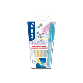 Pilot Pilot FriXion Light Soft evidenziatore 6 pz Punta smussata Blu, Verde, Arancione, Rosa, Viola, Giallo  