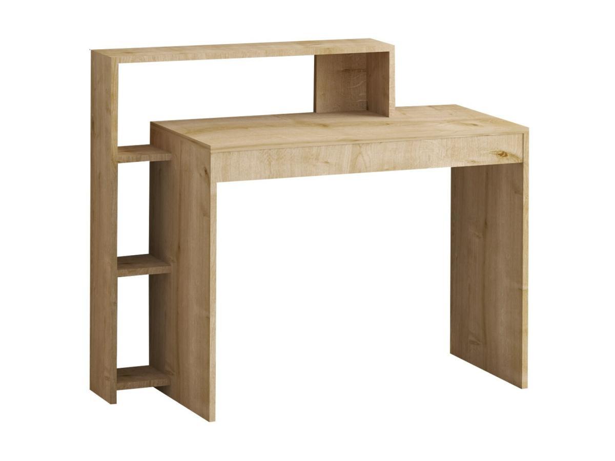 Image of Konsolenschreibtisch mit Stauraum - Holzfarben - JEMILA Konsolenschreibtisch mit Stauraum - Holzfarben - JEMILA