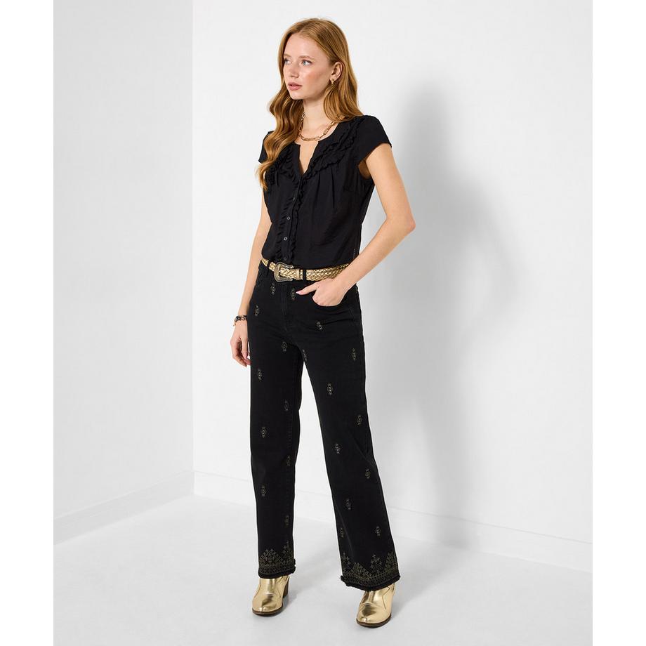 Joe Browns Bluse mit Pailletten und Korsagen Detail  