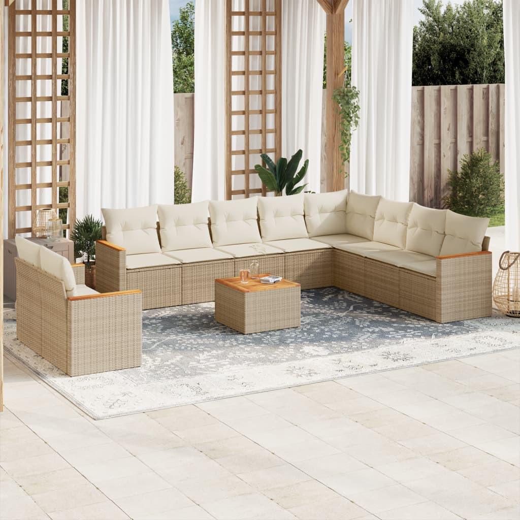 VidaXL set divano da giardino Polirattan  