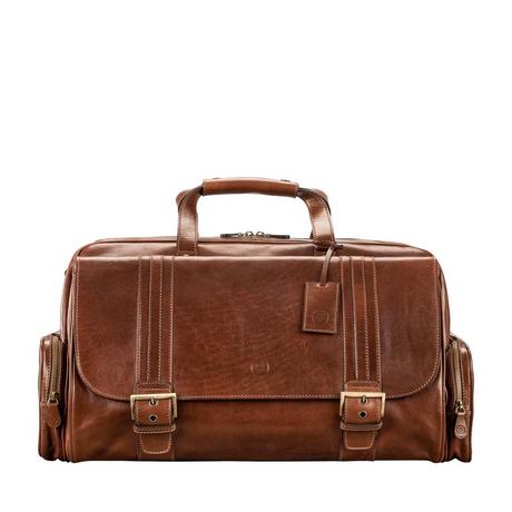 Maxwell Scott  DinoM - Leder Weekender Reisetasche 