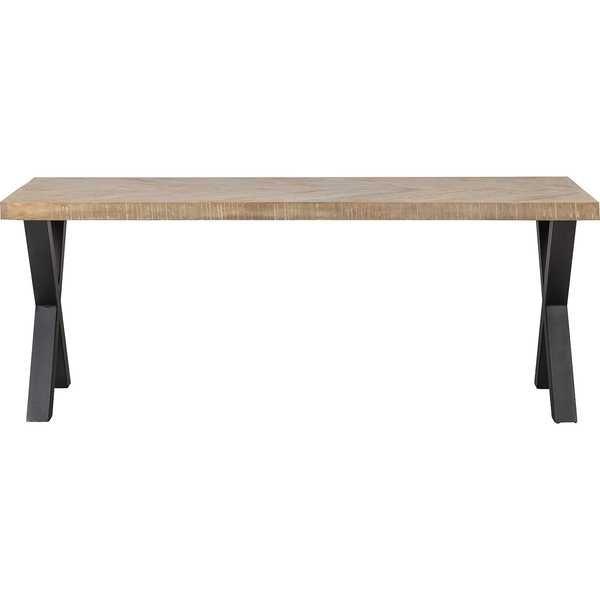 mutoni Table à manger Tablo Mango Herringbone 200x90 Alkmaar pied  