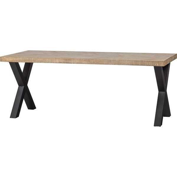 mutoni Table à manger Tablo Mango Herringbone 200x90 Alkmaar pied  