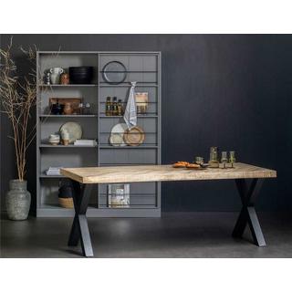 mutoni Table à manger Tablo Mango Herringbone 200x90 Alkmaar pied  