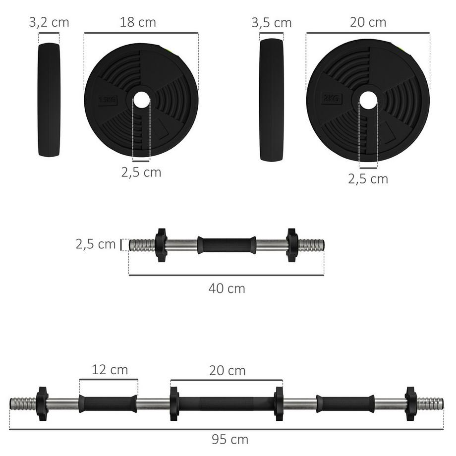 Sportnow  Ensemble d'haltères 
