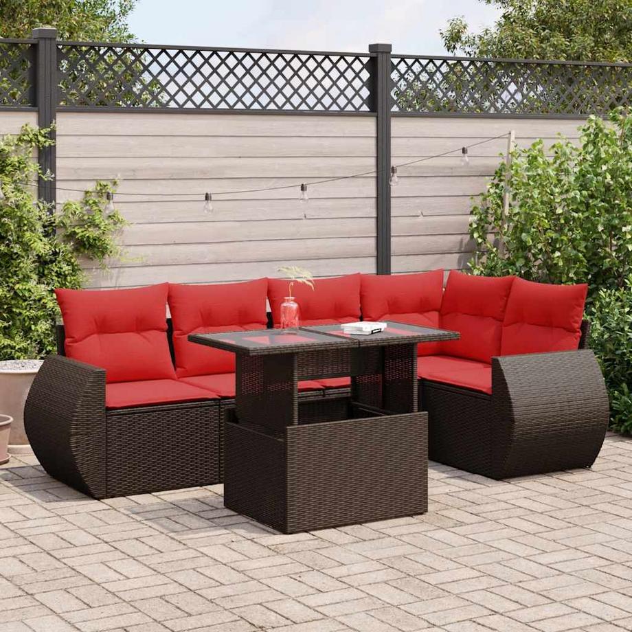 VidaXL set divano da giardino Polirattan  