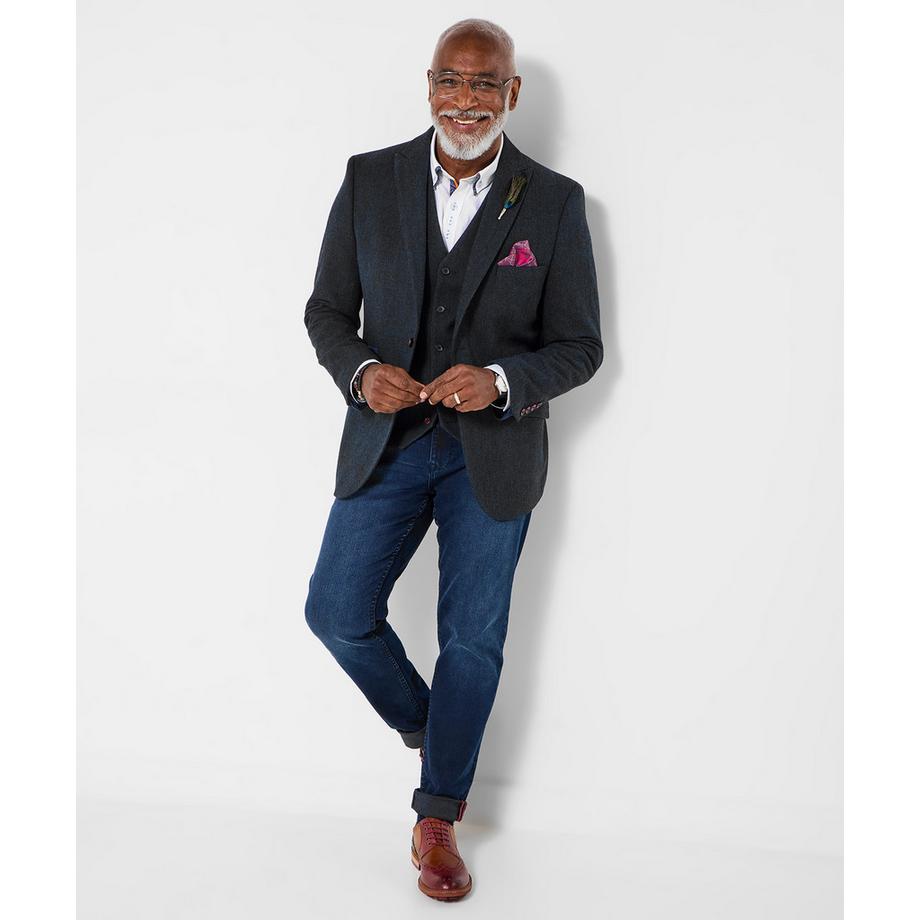 Joe Browns Blazer Classique à Chevrons avec Détails Élégants  