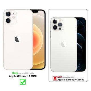 Cadorabo  Housse compatible avec Apple iPhone 12 MINI - Clear View étui de protection miroir avec fonction de support Protection à 360 degrés 