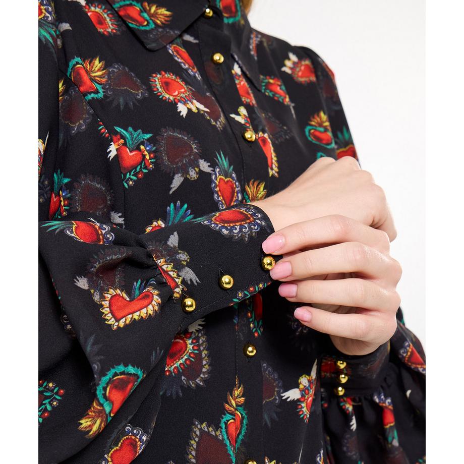 Joe Browns Georgette Bluse Herzmotiv  