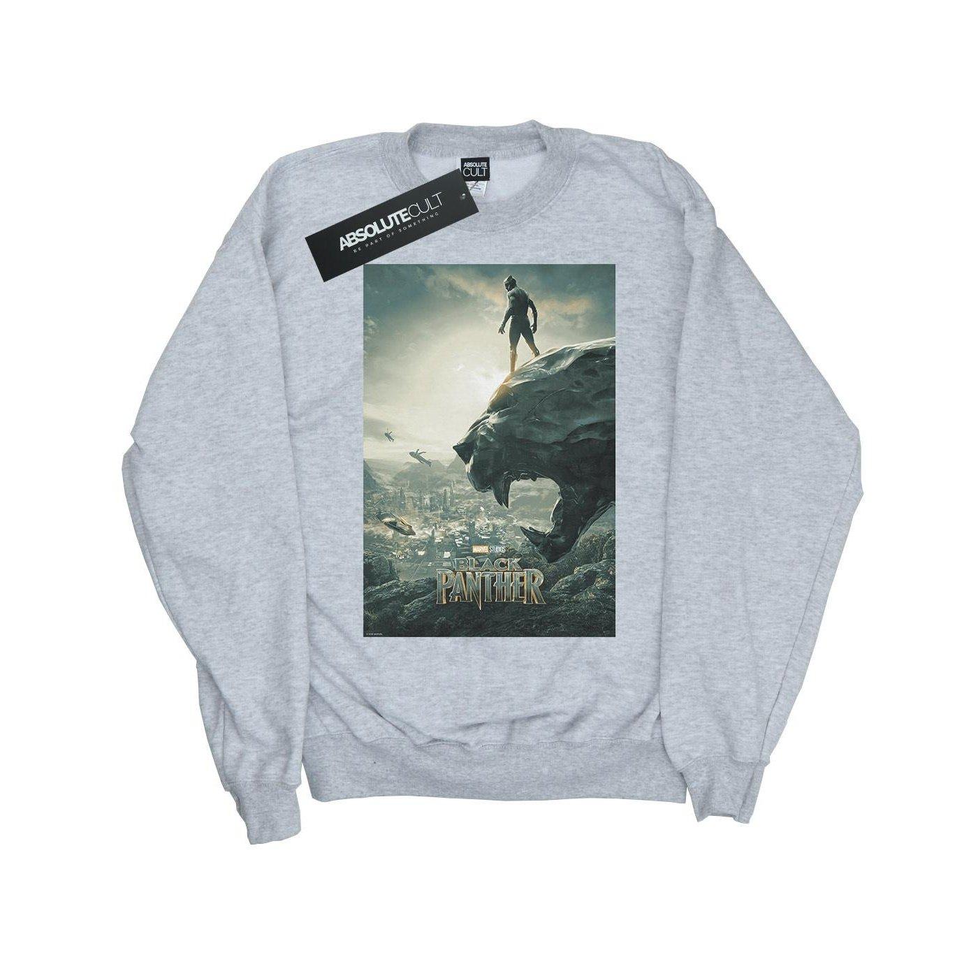 Image of Black Panther Poster Sweatshirt Unisex Grau 152-158