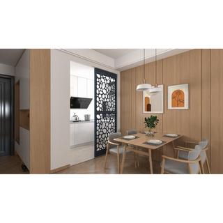 Vente-unique Raumteiler für Innenräume höhenverstellbar - 88 x 245 cm - Stahl - Anthrazit - TIRODI  