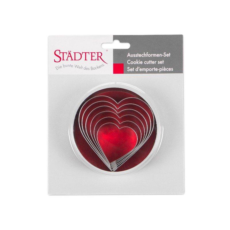 Städter Set di tagliabiscotti Cuori 6 pezzi  