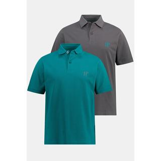 JP1880  Lot de 2 polos collection Basic - maille piquée et coton peigné 