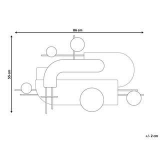 Beliani Wandobjekt aus Eisen Retro LUTETIUM  
