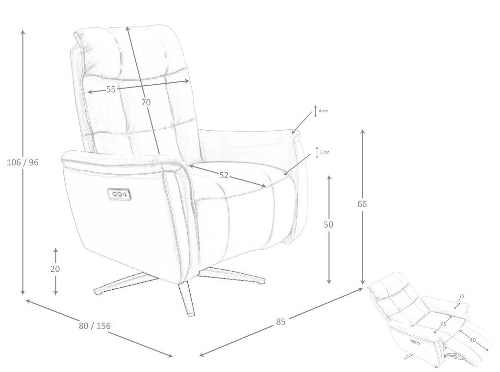 ANGEL CERDA Fauteuil pivotant en cuir marron  