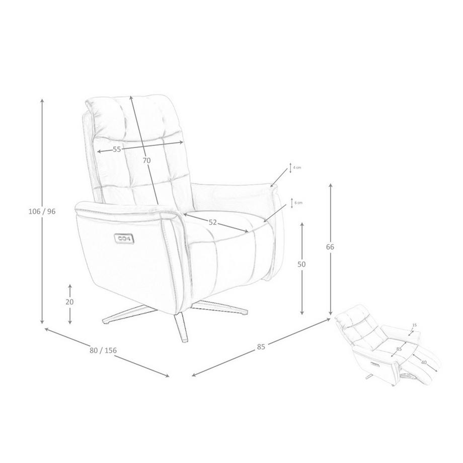 ANGEL CERDA Poltrona girevole in pelle marrone  